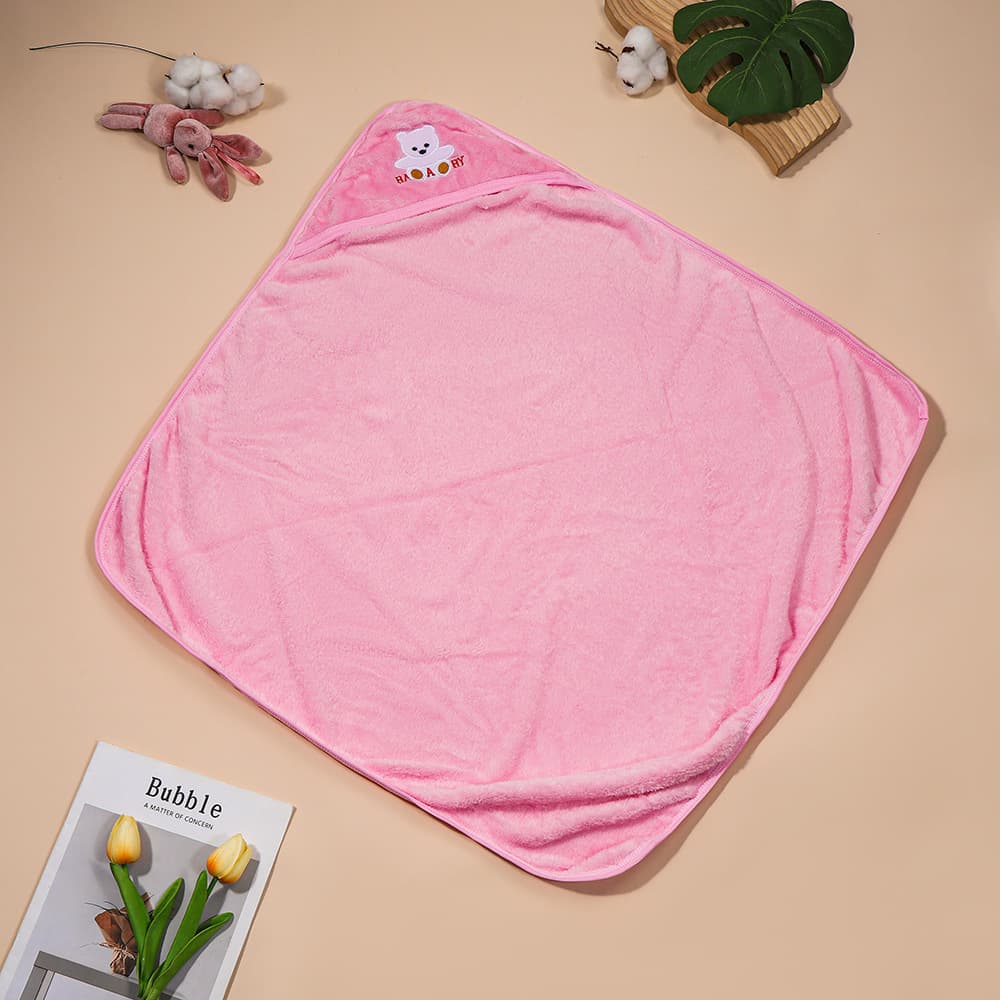 New Style Cute Cuddle Blanket Solid Color Flannel All-season Cartoon Cloak Cape Maternity/Baby Swaddle Soft Hooded Newborn