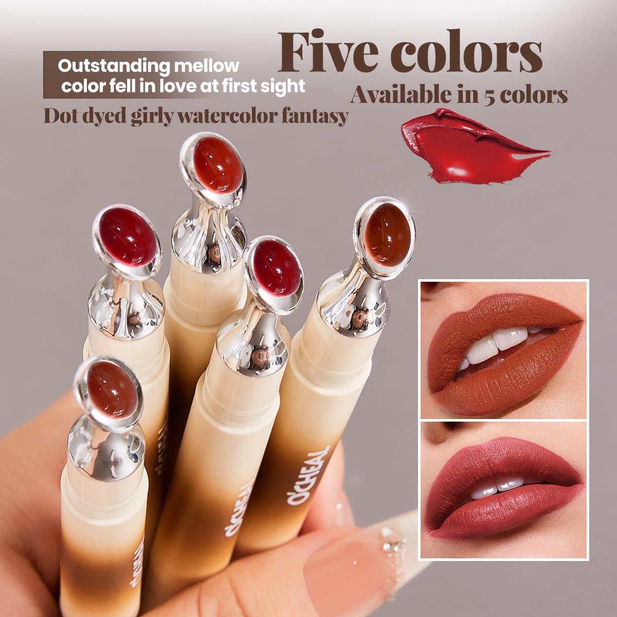 OCHEAL cross-border Southeast Asia air lip powder cream matte lip glaze lipstick lip mud whitening lip cream 2g