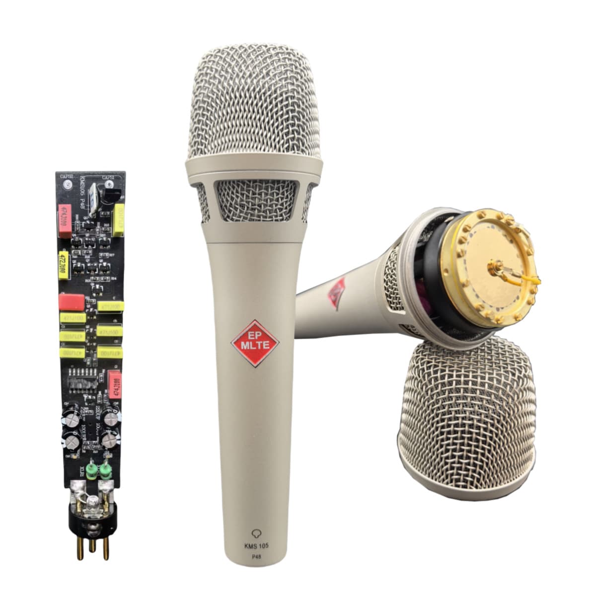 105 Large Diaphragm Condenser Microphone Recording Mic 34MM Large Diaphragm Handheld Condenser Mic for Live Streaming Recording Studio