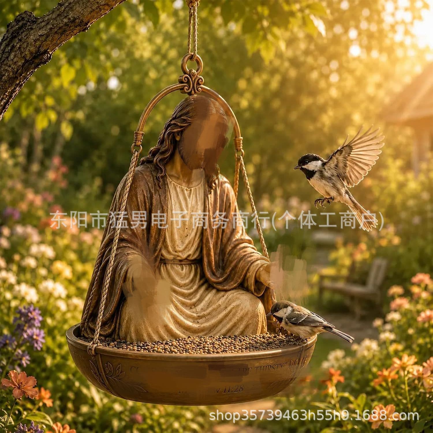 New Cross-Border Garden of Grace Blessing Bird Feeder