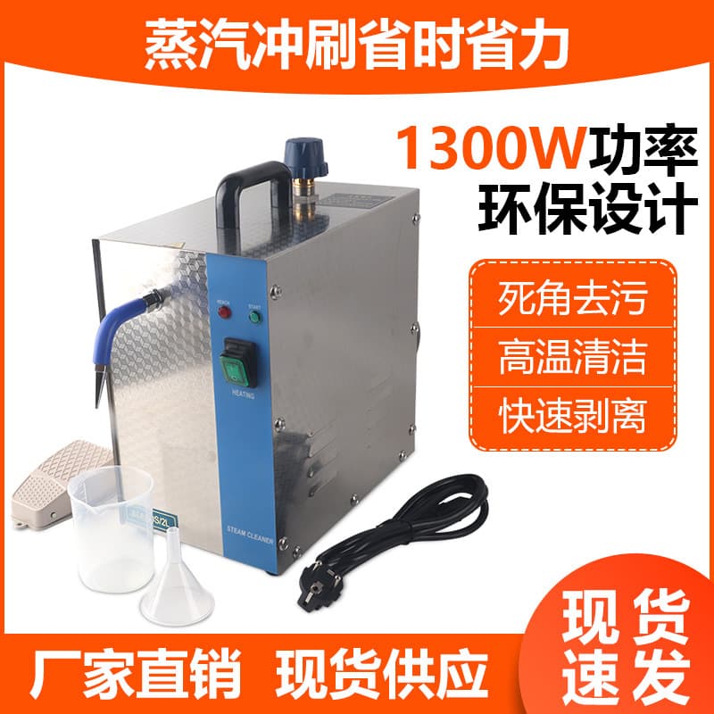 2L high-power steam cleaning machine 1300W small steam jet machine stainless steel steam machine jewelry gold tools