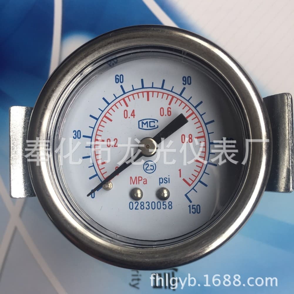 GU-50-60 Pressure Gauge with Bracket for Air, Pneumatic, Clamp, Water Pressure, Resistant to Cold and High Temperatures