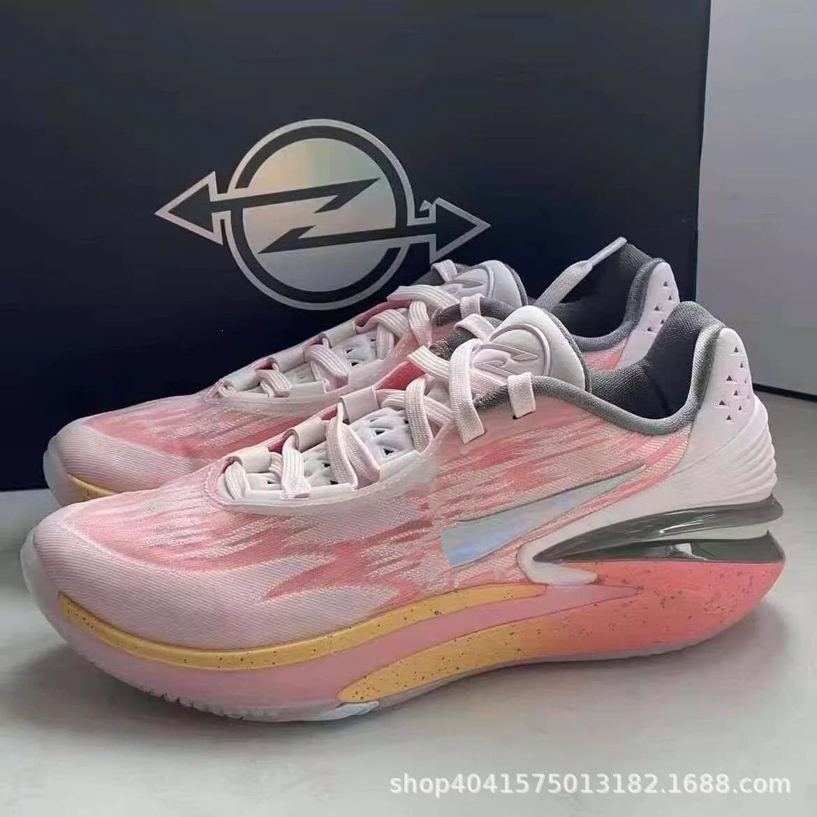 Fast Shipping Gtcut2 Peach Basketball Shoes Men's Cushioning Performance GT2 Low-Top Full-Length Air Cushion Sports Shoes