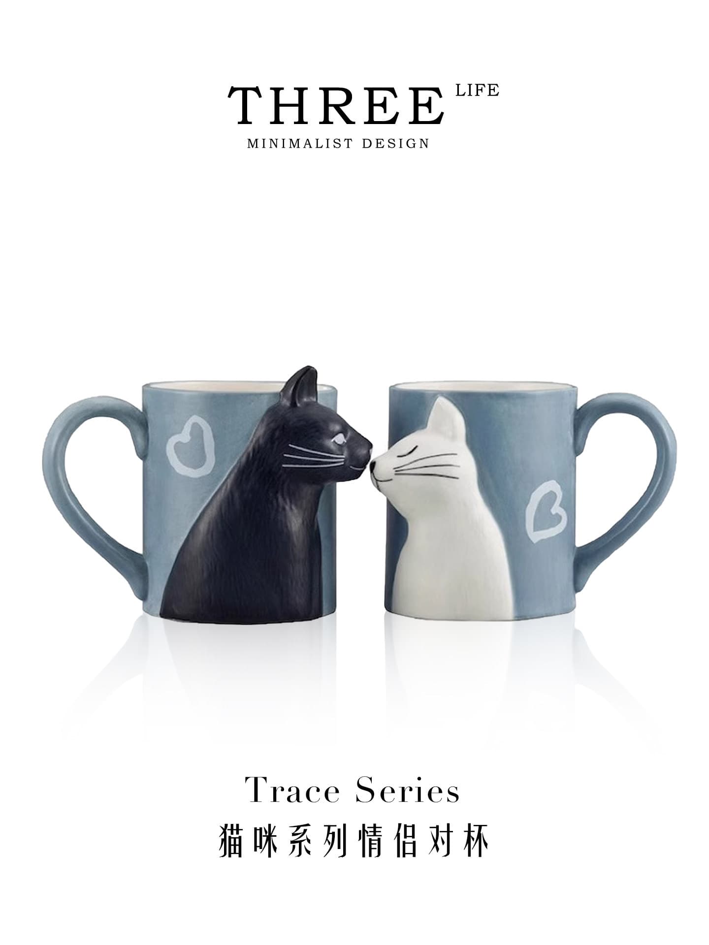 Jianmu Matching Cat-Themed Souvenir Cups Ptlife Gift Box US Couple Cups Sy Japanese-Style Mugs Set·Cup Set·