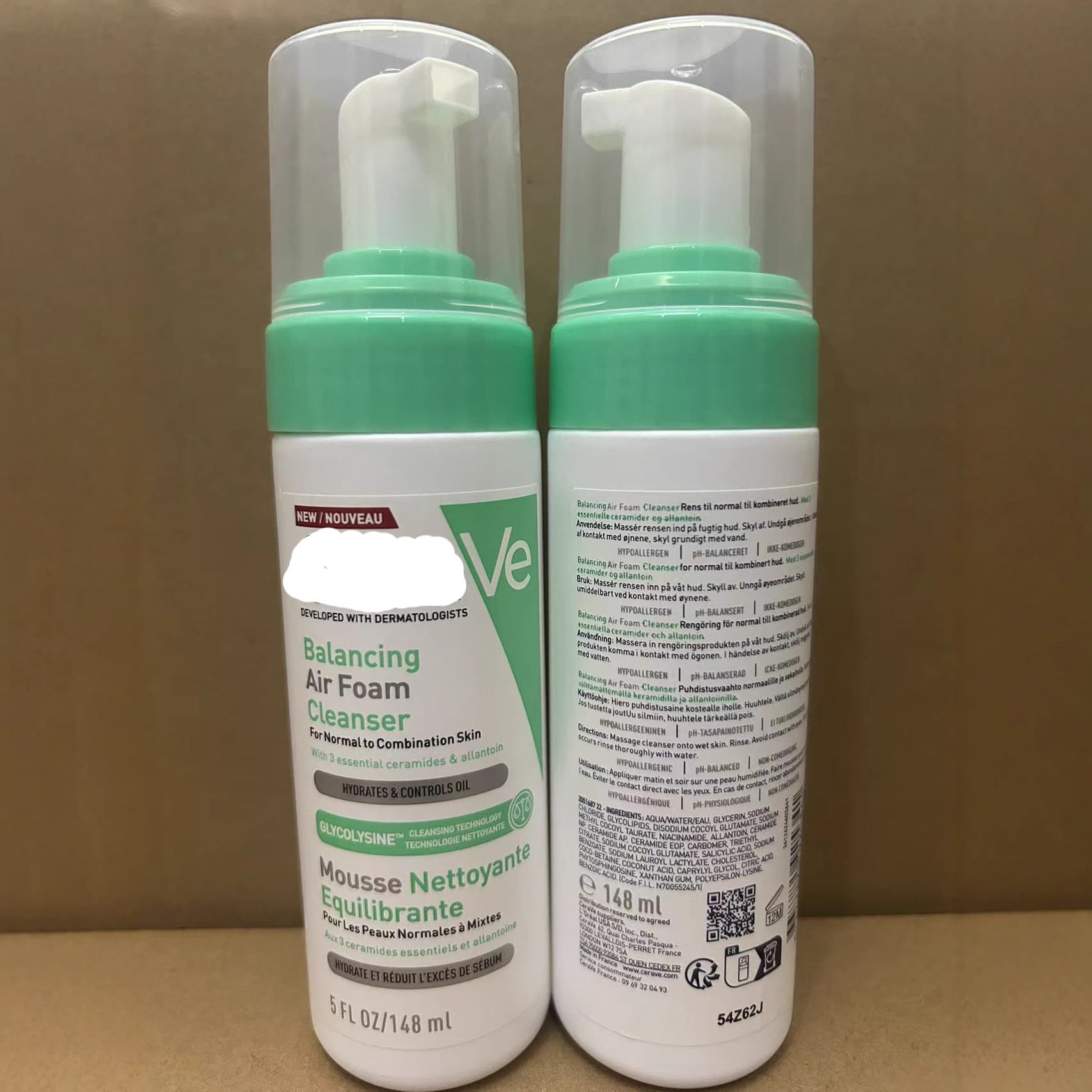 Cross-Border Shile Foaming Cleansing Mousse Facial Cleanser 148ml Acne Control Exfoliating Massage Cleanser Hydrating Anti-Acne