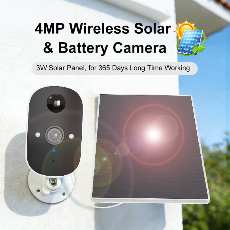 New Outdoor Solar Low Power WiFi Camera Built-in Battery Smart 400W Infrared Surveillance Camera