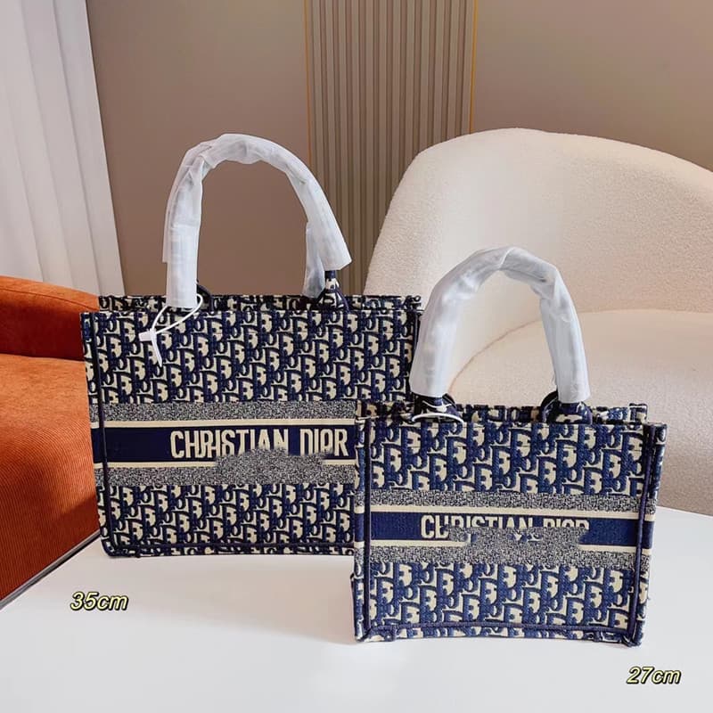 D Brand Classic Shopping Bag Hand-Held Embroidered Bag Women's Shopping Bag Women's Tote Bag Fashionable Large-Capacity Trendy Open Bag