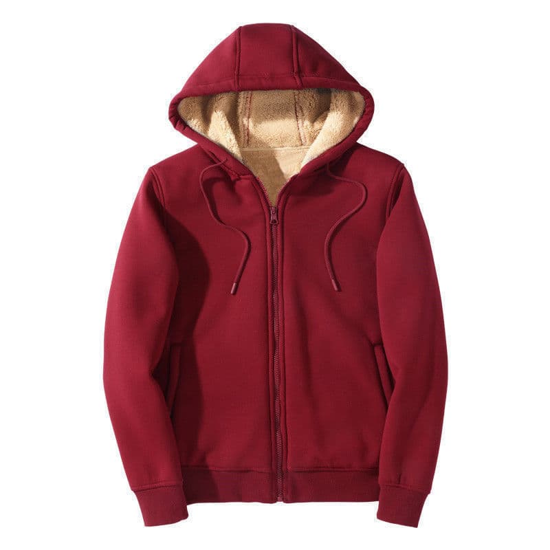 Men's Hoodie Jacket Autumn Winter New Zip-Up Cardigan Hooded Korean Style Trendy Teenagers Winter Top Clothing