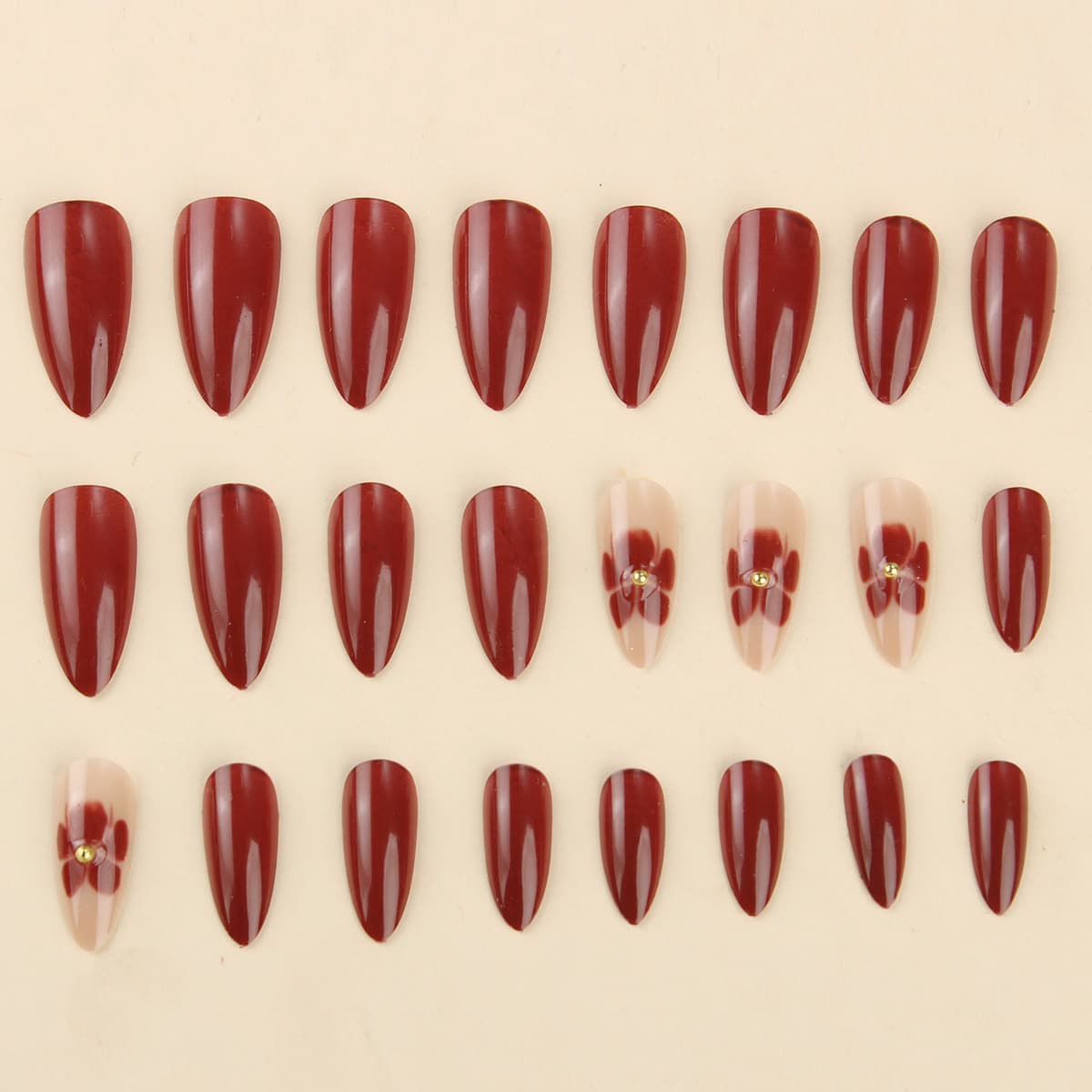 Wearable Nail Tips Rhinestone Simple French Almond Shape Nail Art Tips High-end European and American INS Style False Nail Tips for Export