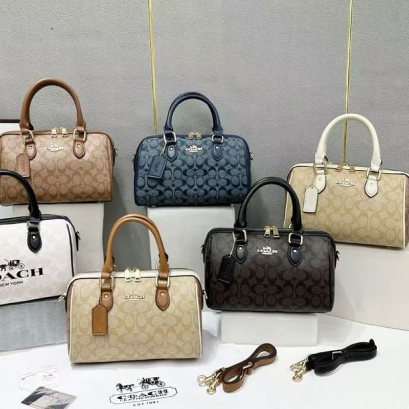 Coach High Version Boston Bag Pillow Bag Handbag Classic Monogram Mini Fashion Versatile Crossbody Shoulder Bag