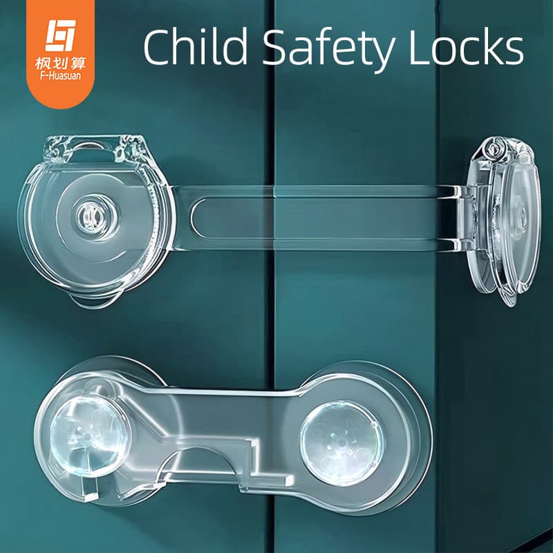 Transparent Child Safety Locks for Drawers, Fridge, and Cabinet Doors, Multi-purpose Protective Latches on Amazon