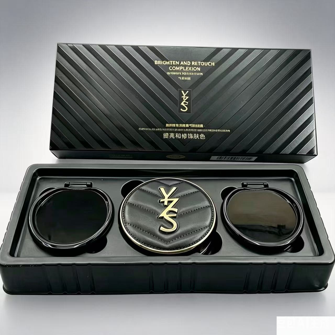 YZS Concealer Long-Lasting Black Leather Cushion BB Cream Foundation Beauty Makeup Transfer-Resistant BB Cream Foundation Wholesale Dropshipping