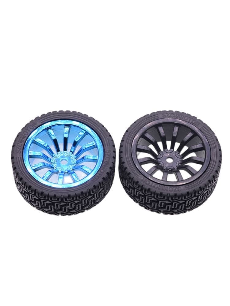 Robot Car Tire 65mm 1:10 Foam Insert Nylon Hub High Friction Hex Hole