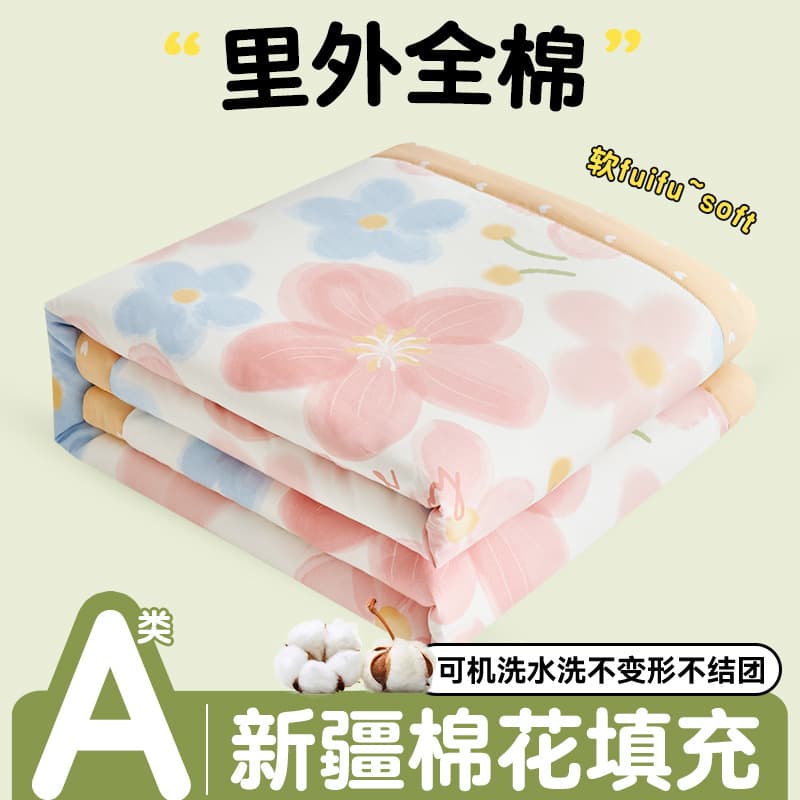 Class A printed cotton cotton summer quilt pure cotton washable air-conditioned quilt Xinjiang cotton quilt core single and double gift quilt