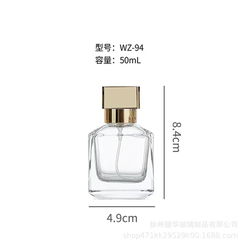 Factory Wholesale Transparent Glass Perfume Bottles, Multiple Styles, Transparent Glass Refillable Perfume Bottles, Press Spray Bottles