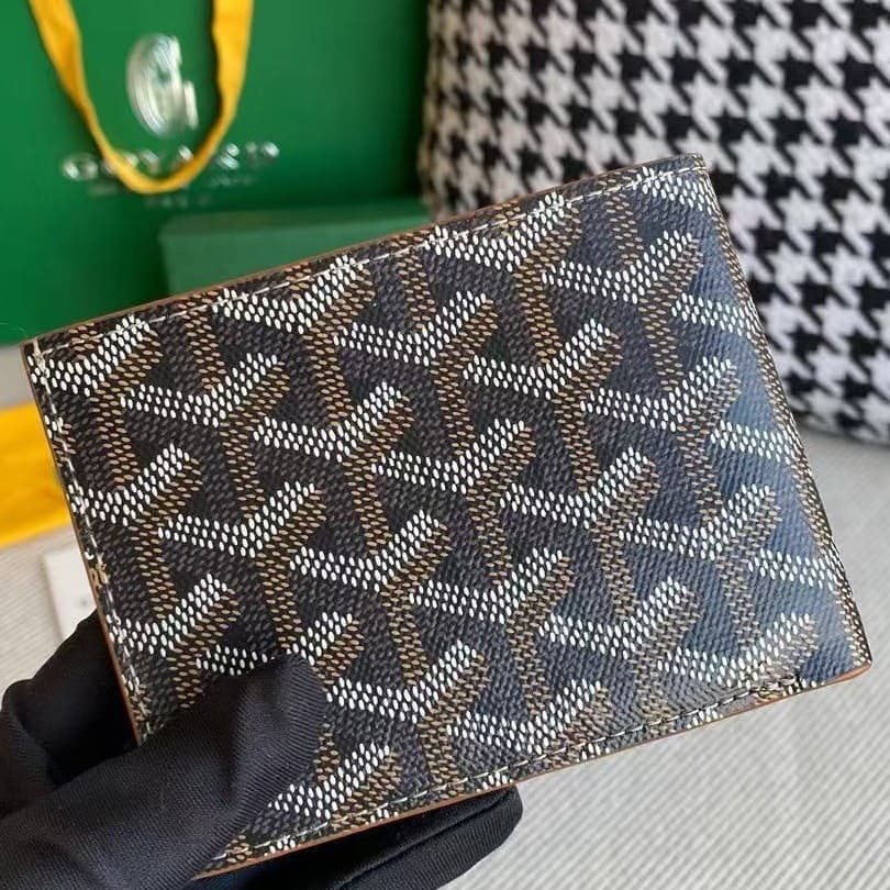 Women's printed same card bag men's Goya short storage bag business card folding multi-functional goyard wallet new style