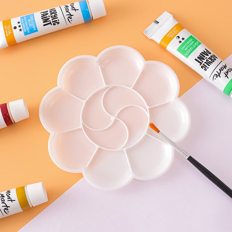 11CM Plum Blossom Shape Palette for Watercolor, Gouache, Traditional Chinese Painting, Acrylic, DIY Use