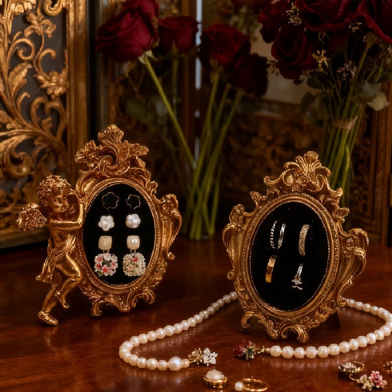 Cross-border photo props, Victorian style earrings, manicure, ring holder, photo frame, jewelry holder, jewelry display stand