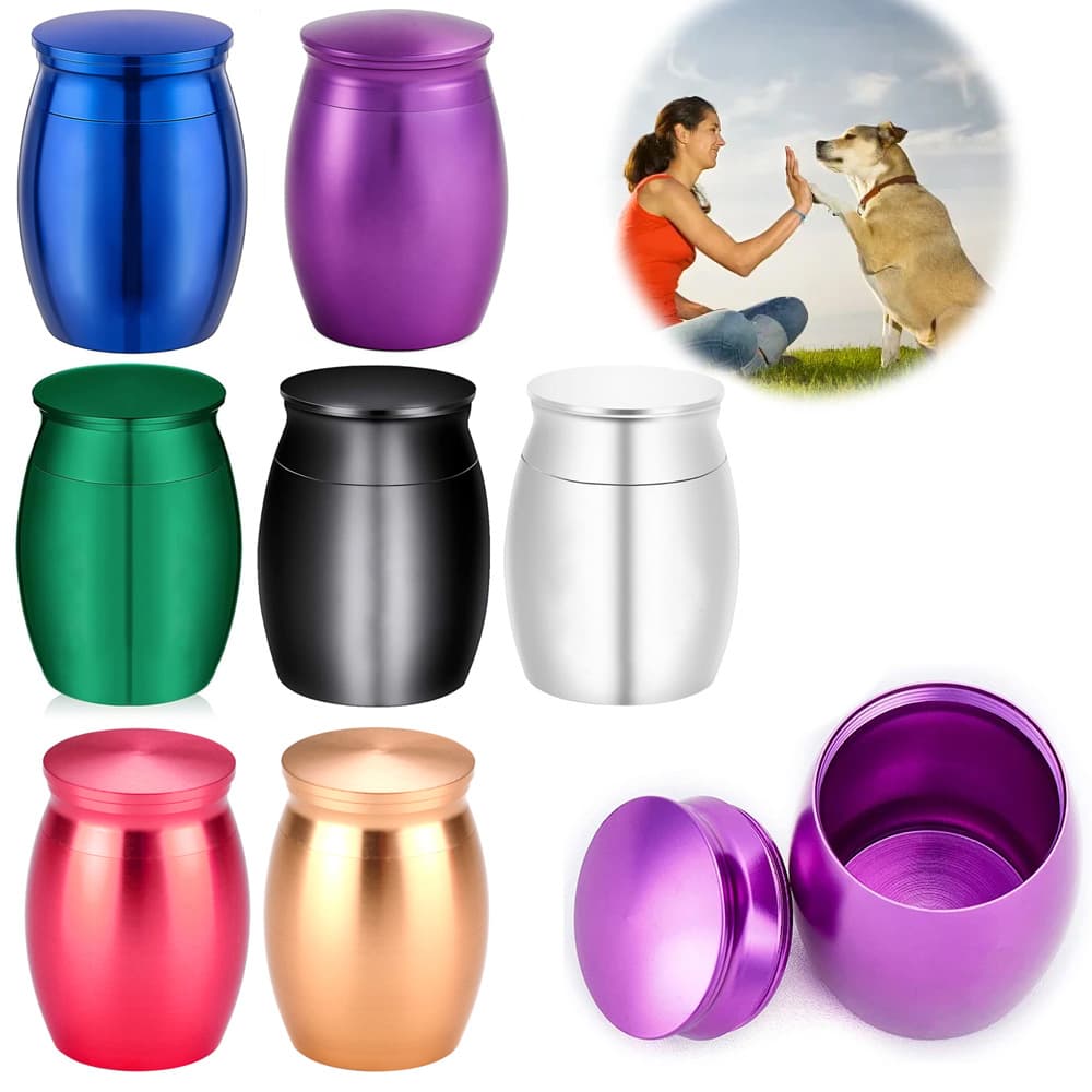 Blank New Metal Pet Urn 40*30mm, Memorial Container for Pet Hair, Remains, and Ashes