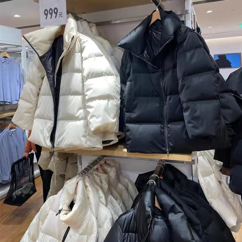 2021 winter thickened fluffy stand-up collar warm straight jacket for women 443929 down jacket light commuter style