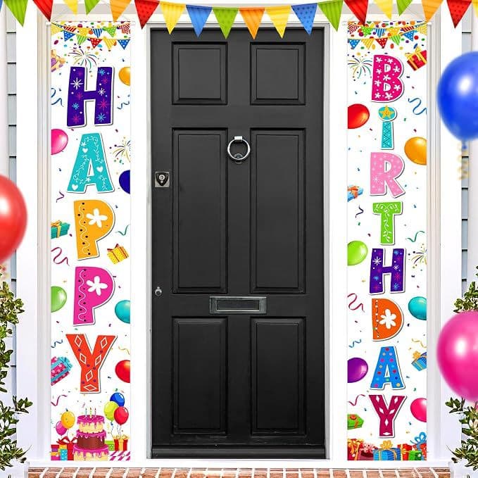 New Cross-Border Birthday Couplets for Birthday Party Atmosphere Decoration Indoor and Outdoor Activity Decoration Supplies Props Couplets