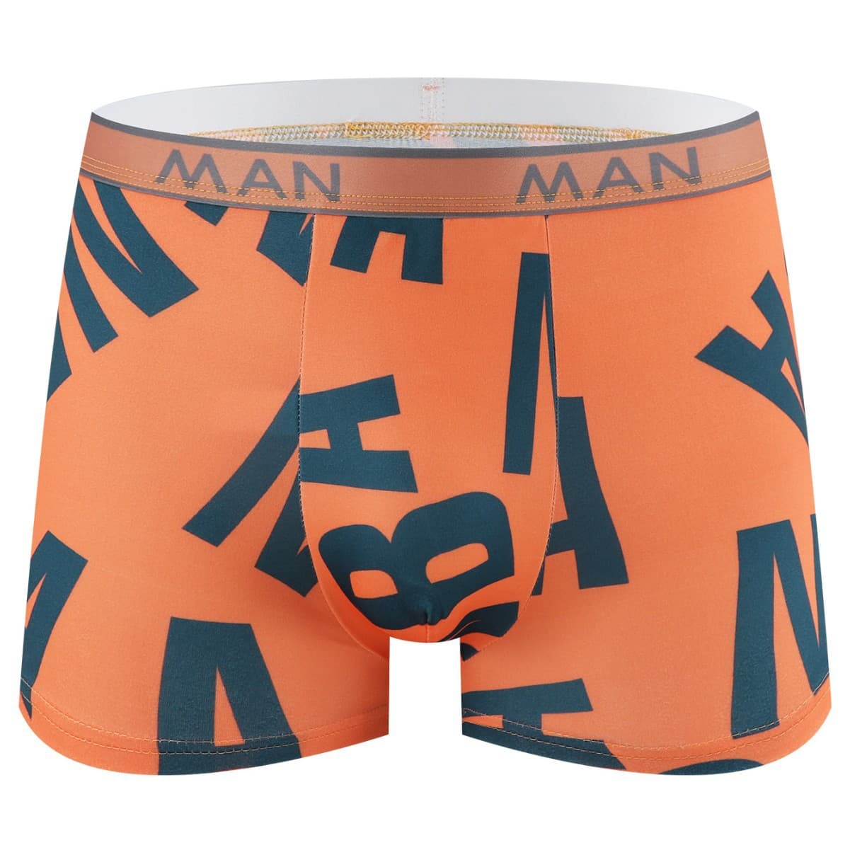 European and American cross-border dropshipping men's boxer briefs with printed trendy breathable boxer briefs for teenagers and students in stock wholesale