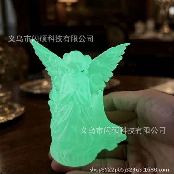 Cross-border New Glow-in-the-Dark Praying Angel Statue Ornament, Night Guardian - Sacred Aesthetic Collectible for Enthusiasts.