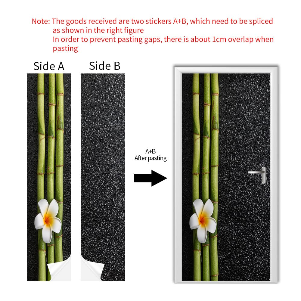 Modern Minimalist Waterproof Wall Sticker, Self-Adhesive Rental Room Decoration, Glass Door Sticker Custom Image