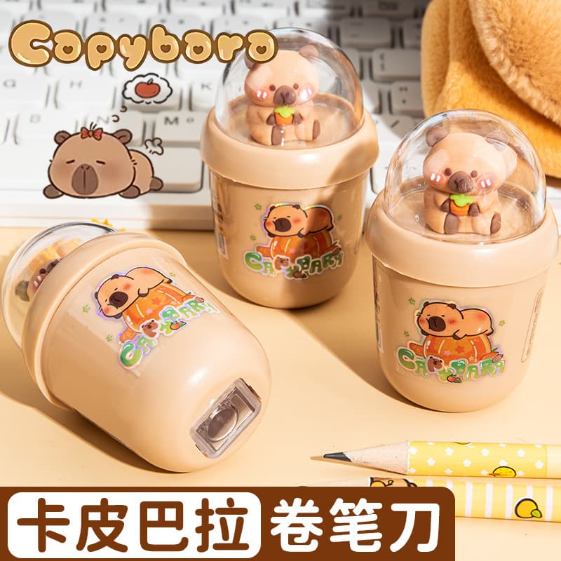 Capybara Stationery Pencil Sharpener Cute Small Pencil Sharpener for Children Elementary School Students Kindergarten