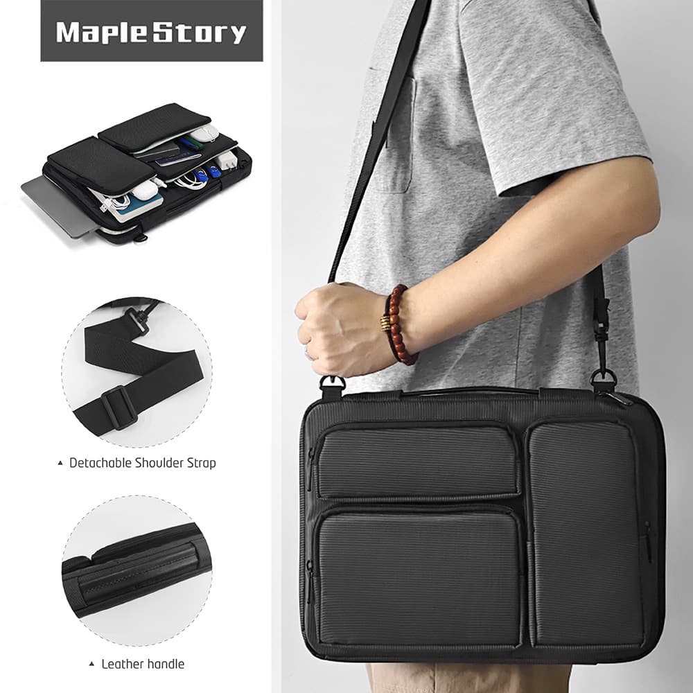 Business Laptop Bag 14/15.6 Inch Computer Case for Apple Xiaomi Huawei iPad Waterproof Shockproof Durable Polyester Tote Bag