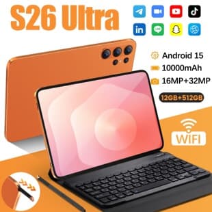 Cross-Border New Exclusive S26 Ultra Android Smart Tablet Large Screen Eye Protection Tablet Supports WiFi