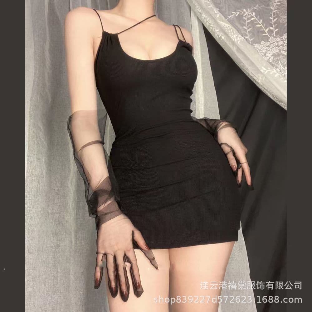 Xitang Jungle Adventure Lingerie Set Sexy Camisole Slip Dress Bodycon Dress See-Through Backless Dress Uniform Passion Set