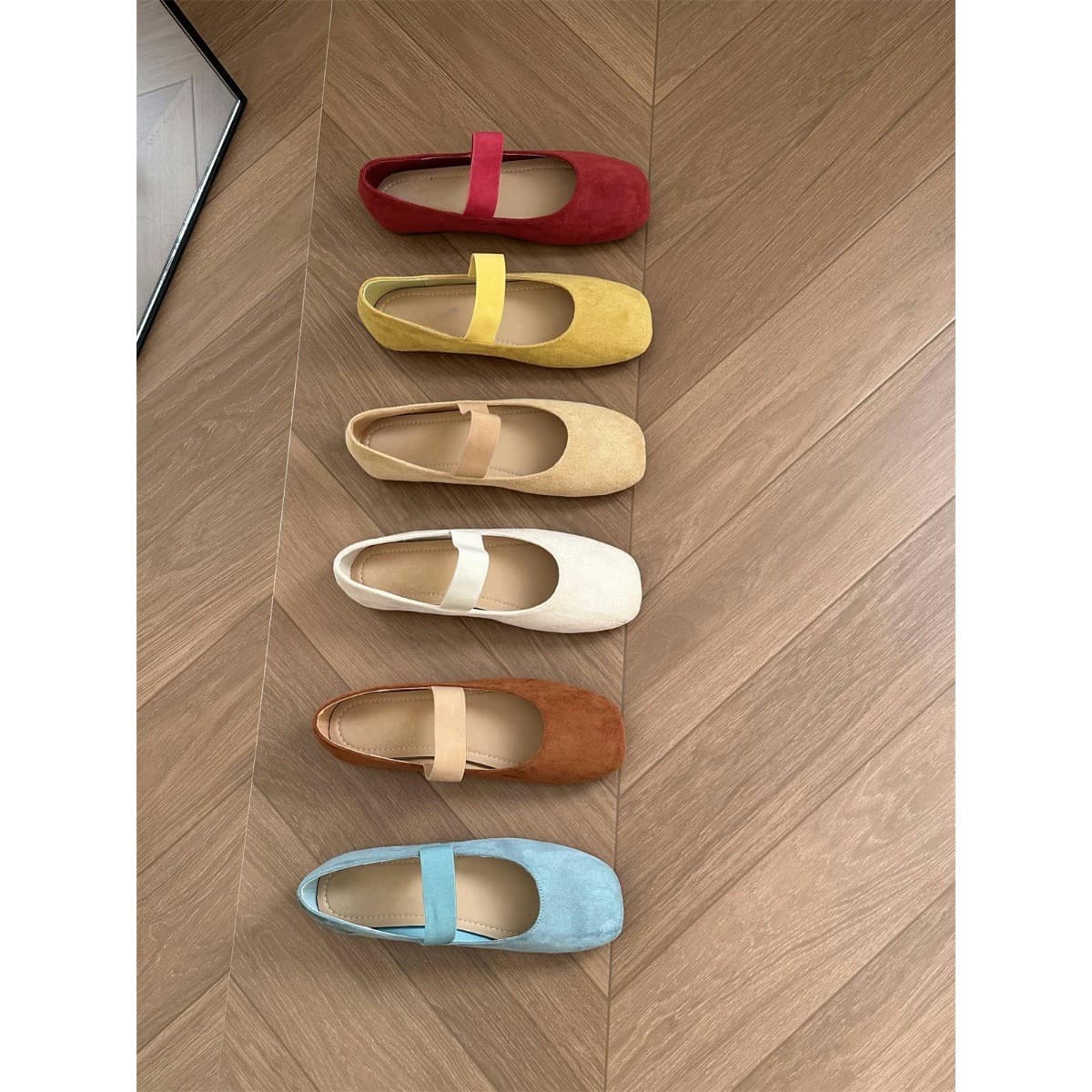 Flat French Little Red Mary Jane Shoes Women's Shoes Spring and Autumn 2025 Summer with Skirt Ballet Evening Shoes