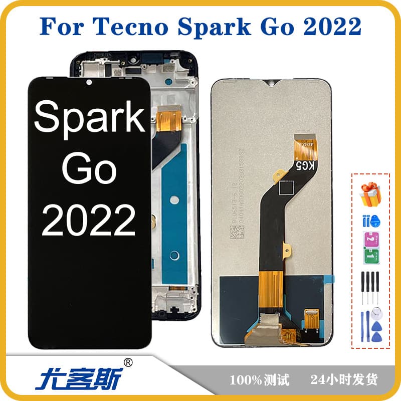 Original TECNO Spark Go 2022 Screen Assembly LCD Display Integrated Inner And Outer Screen High Resolution for Mobile Phones