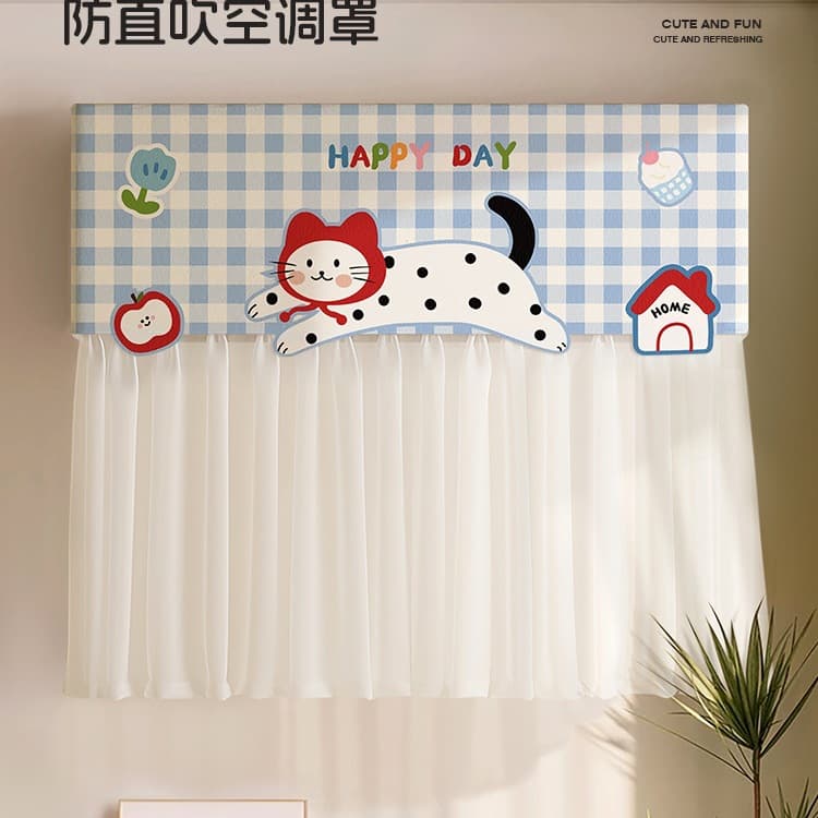 Air Conditioner Dust Cover 2025 New Model, Anti-Direct Blow Air Conditioner Cover for Postpartum Use, Universal for All Brands, No Need to Remove When Turning On.