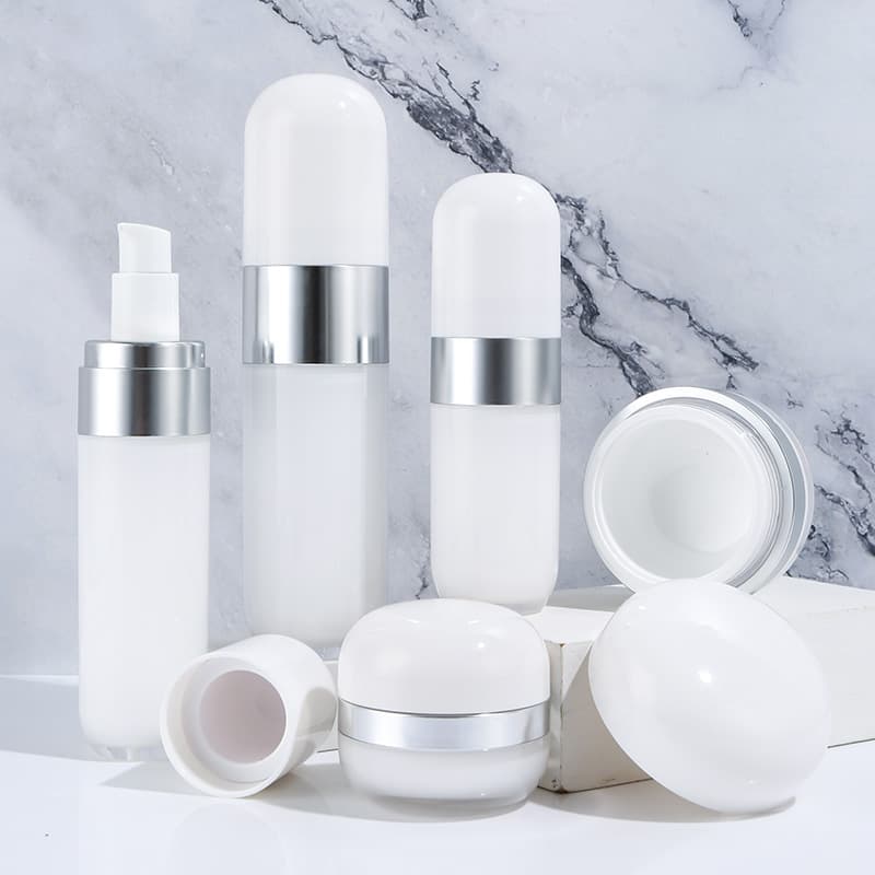 Acrylic White Lotion Bottle Empty Bottle Skin Care Essence Bottle Vacuum Pressing Sub-Bottle Cream Plastic Bottle