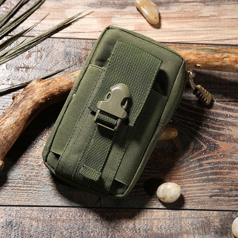 Cross-border Vertical Canvas Phone Pouch Sports Waist Bag Multifunctional Tactical Bag Camouflage Belt Waist Bag Coin Purse