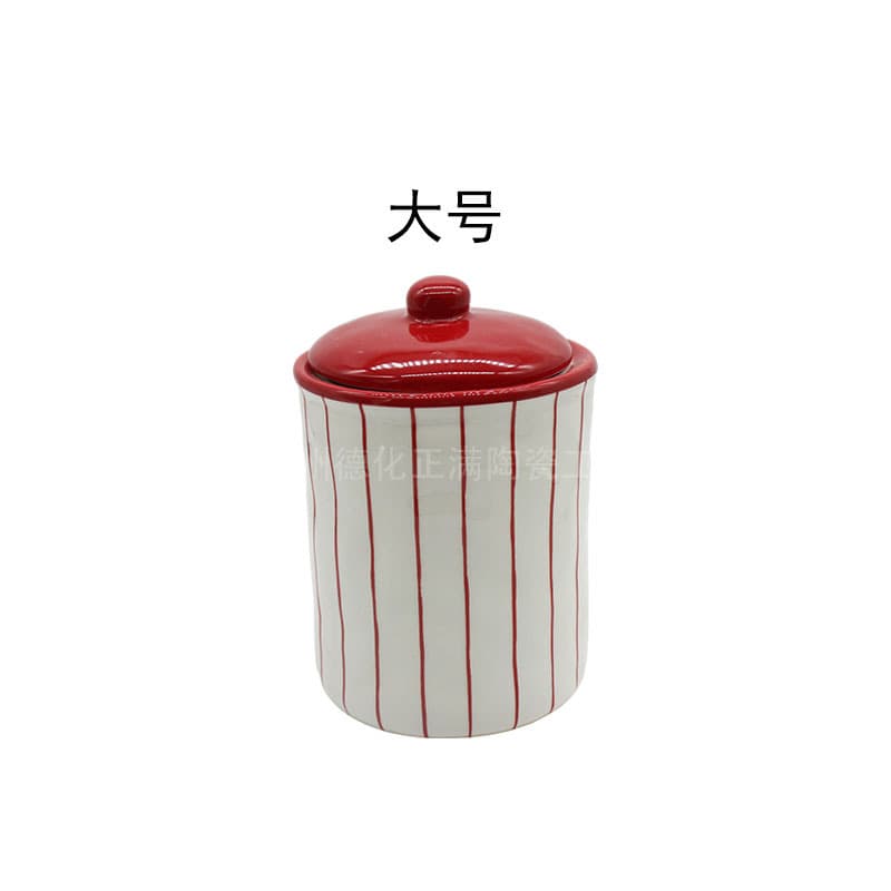 Ceramic Storage Jar for Kitchen, Airtight Coffee and Grain Container, Large Candy Jar for Amazon Export to Europe and America