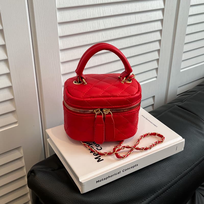 2025 Spring/Summer New Diamond Chain Key Bag Fashion Mini Handbag Lipstick Bag Premium Chain Crossbody Bag