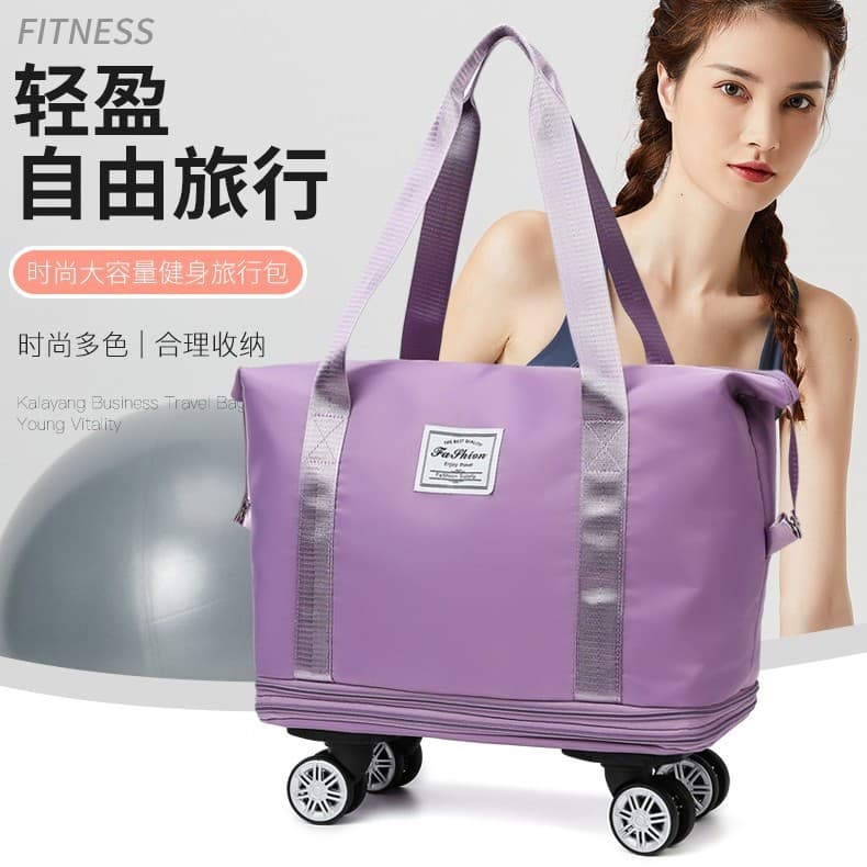 Travel bag with universal wheels, ultra-large capacity, wet and dry separation, light expansion, convenient for delivery, storage and business trip, practical large luggage bag