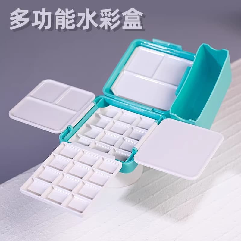 Pigment empty box packaging watercolor diy24 grid tool moisturizing wholesale student plastic portable pocket blank box