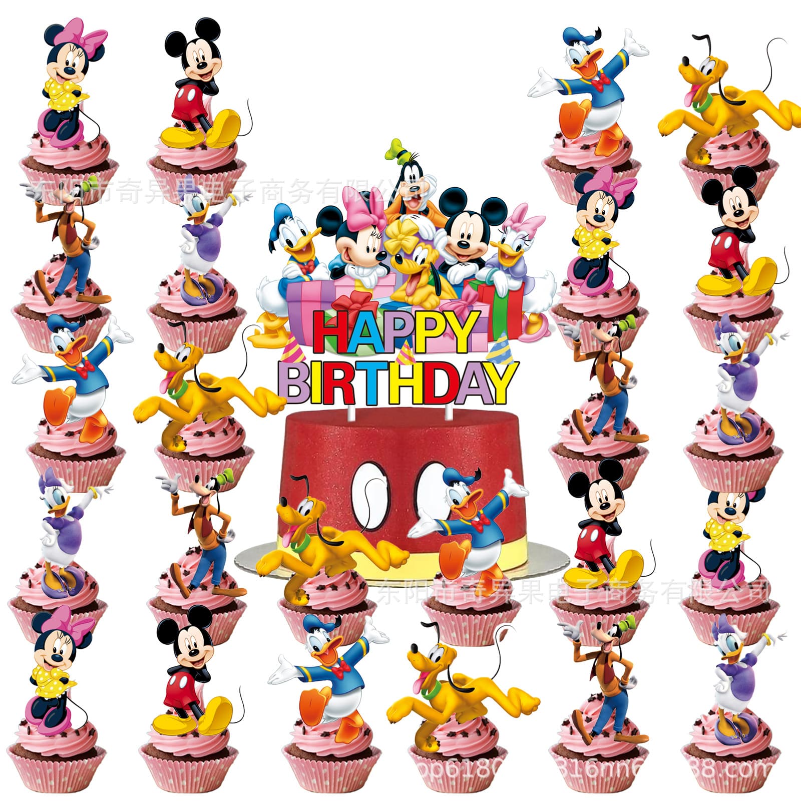 New in stock Mickey and Minnie cake toppers birthday party decoration Mickey Mouse cake inserts party decoration