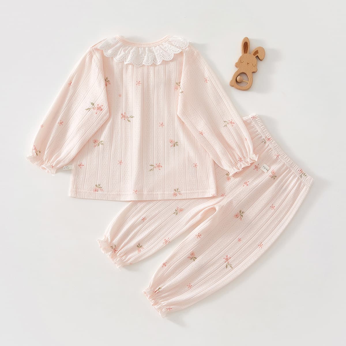 Anyang Baby Clothing Infant Two-Piece Set Long Sleeve Seamless Air-Conditioned Outfit Baby Girl Close-Fitting Pajamas Summer Thin