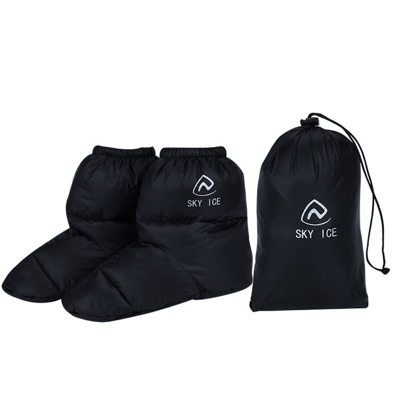 Outdoor Unisex White Duck Down Sock Shoe Covers, Waterproof Indoor Winter Warm Down Foot Covers