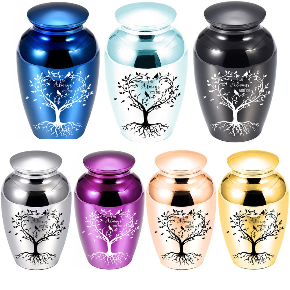 AliExpress New 65*45mm Small Pet Urn, Life Tree Pattern Moisture-Proof Ashes Container