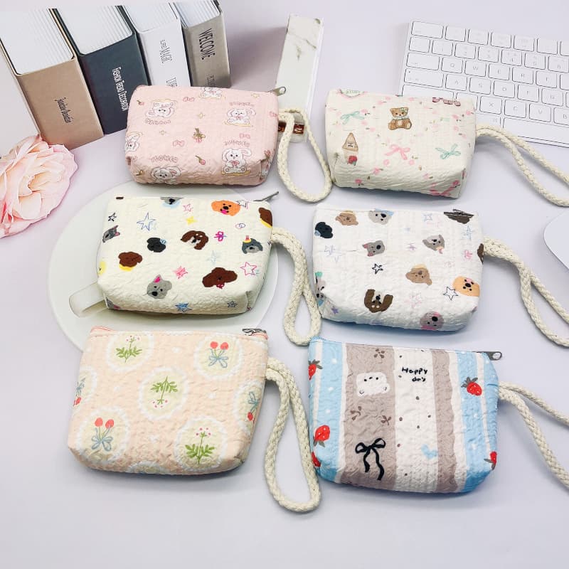 New Style High-Face-Value Coin Purse, Hand Rope, Cartoon Coin Bag, Wrist Wallet, Cute Teen Mini Storage Pouch