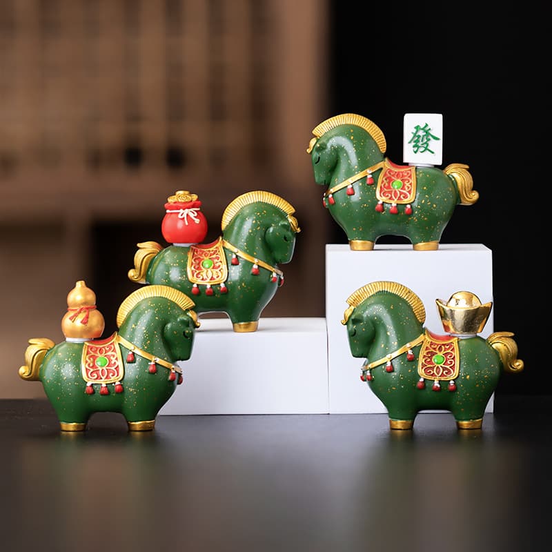 New Chinese Style "Immediate Wealth & Instant Success" Creative Horse Ornaments, Tea Pet Decorations, Opening Gifts, Tea Table Displays
