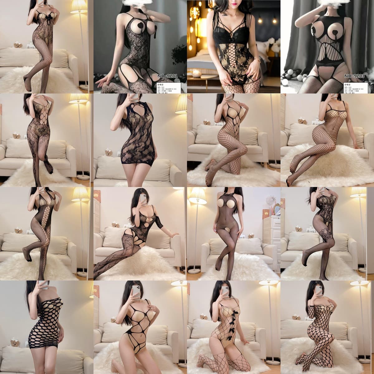 Sexy Lingerie Passionate Seductive Uniform No-Remove Stockings Plus Size Mesh Sleepwear 2024 BDSM SM