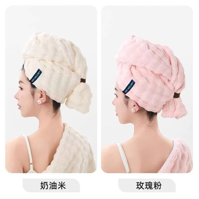 Super absorbent and quick-drying hair drying cap, new 2025 women's head wrap, shampoo towel, thickened shower cap.
