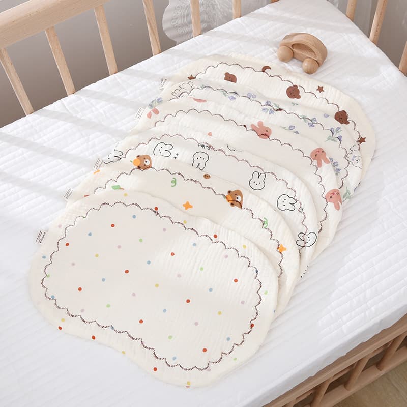 Tiantian Newborn Cloud Slice Pillow Class A Soft Breathable Absorbent Infant Pure Cotton Pillow Shaping Pillow Zero Height All-Season
